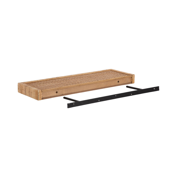 Kate & Laurel Rahmati 2pc Rattan Floating Shelves