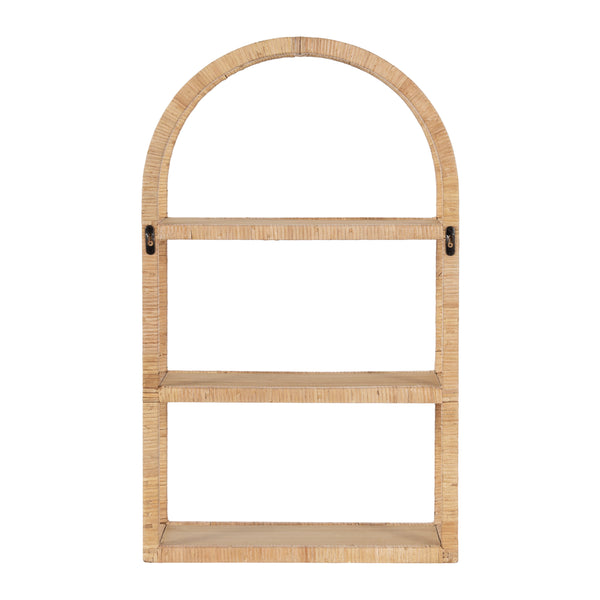Kate & Laurel Rahmati Rattan Wall Shelf