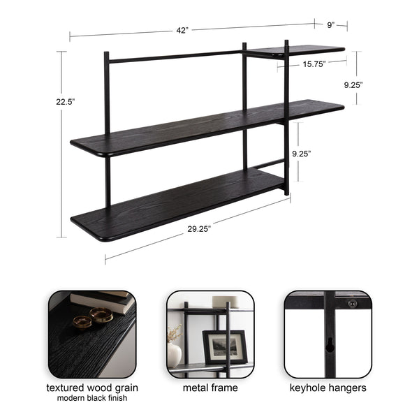 Kate & Laurel Ramone Tiered Wall Shelf