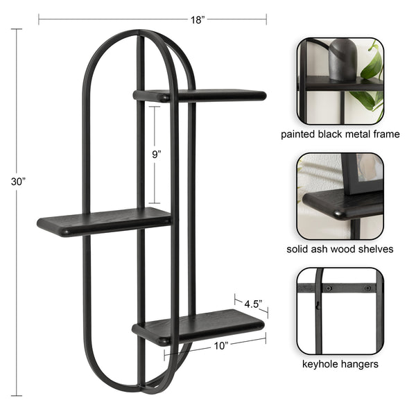 Kate & Laurel Ramos Wood/Metal Accent Shelf