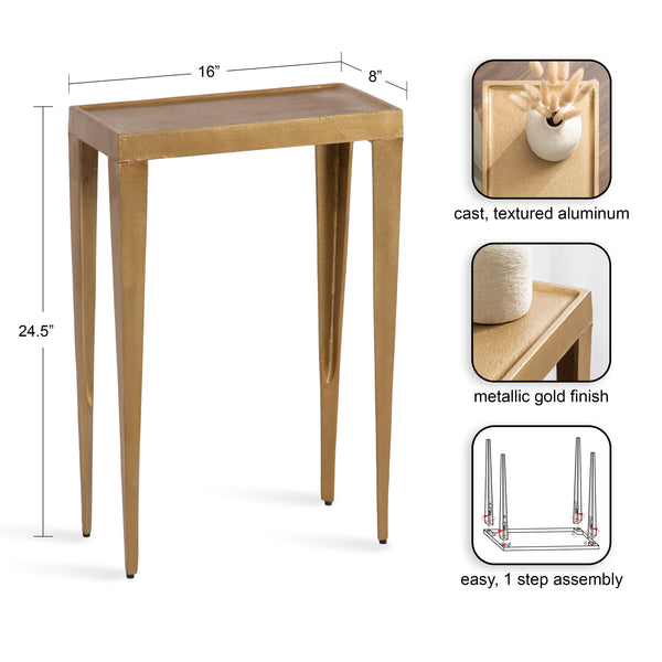 Kate & Laurel Rava Metal Slim Side Table