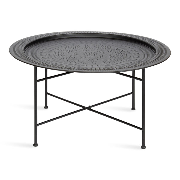 Kate & Laurel Razza Round Metal Coffee Table
