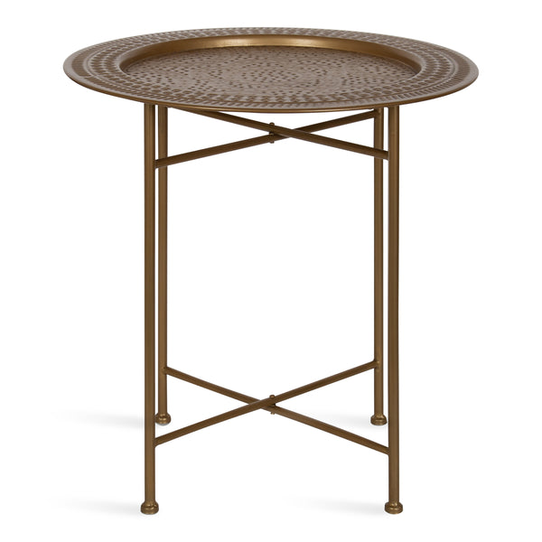 Kate & Laurel Razza Round Metal Side Table
