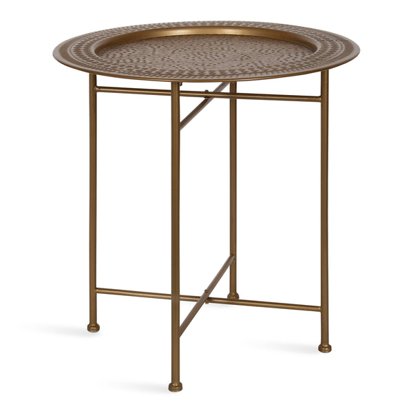 kate & laurel Razza Round Metal Side Table