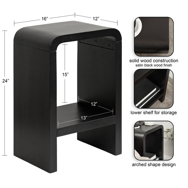 Kate & Laurel Reddy Radius Arch Side Table