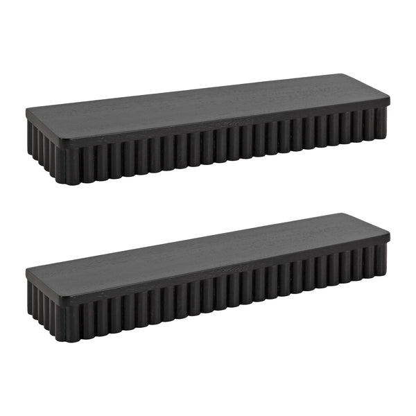 kate & laurel Reid Ribbed Floating Shelves