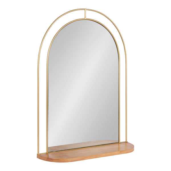 kate & laurel Reverie Framed Wall Mirror with Shelf
