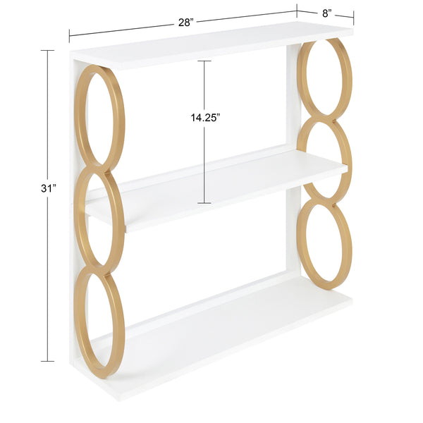 Kate & Laurel Ring Wooden 3-Tier Shelf