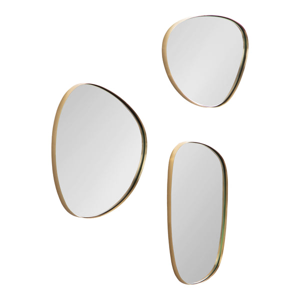 kate & laurel Rollo Metal Mirror Set of 3