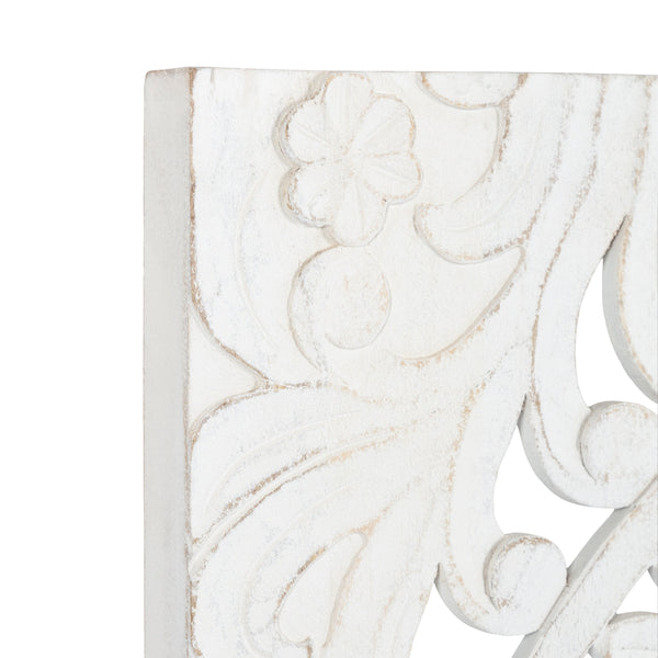 Kate & Laurel Saanvi Carved Wood Wall Art Set