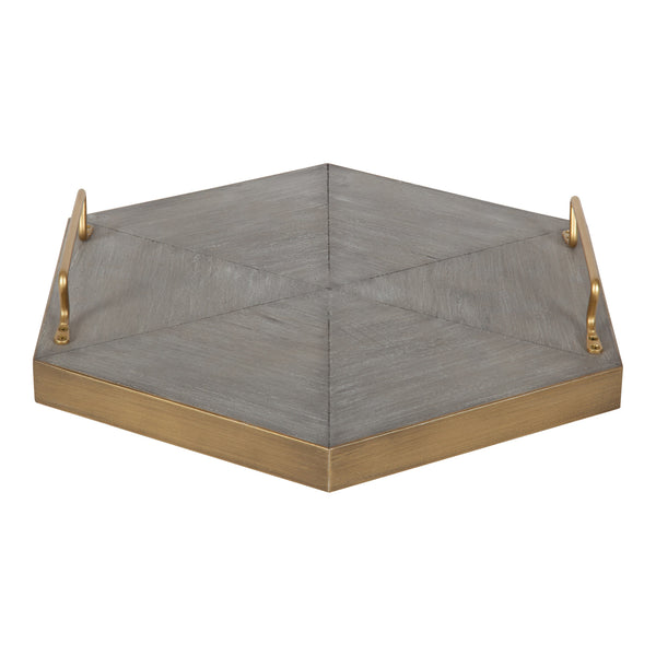 Kate & Laurel Sade Decorative Hexagon Tray