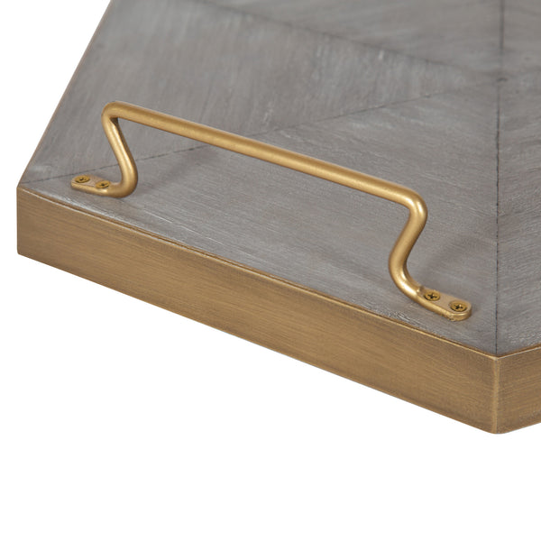 Kate & Laurel Sade Decorative Hexagon Tray