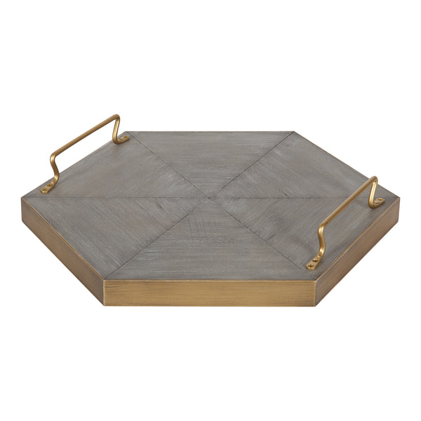 kate & laurel Sade Decorative Hexagon Tray