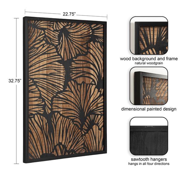 Kate & Laurel Sago Decorative Wood Art Plaque