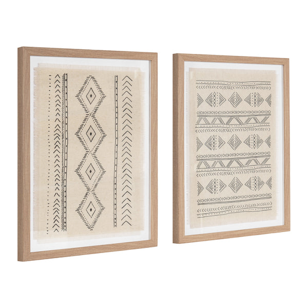 kate & laurel Samori Framed Textile Art Set