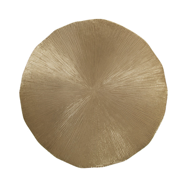 Kate & Laurel Sancia Footed Round Metal Tray