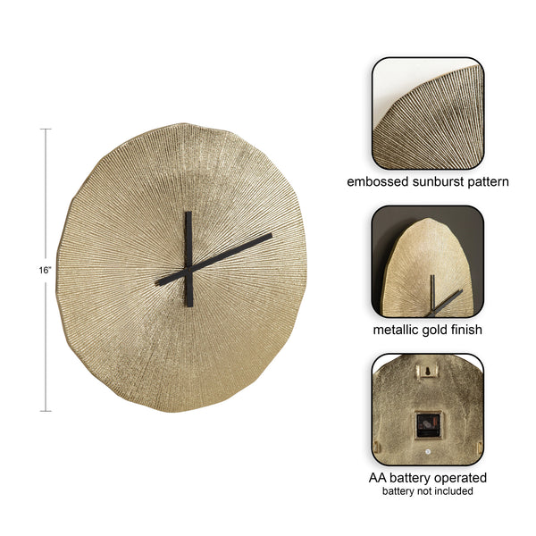 Kate & Laurel Sancia Metal Wall Clock