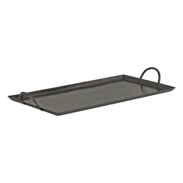 Kate & Laurel Sanzo Hammered Rectangle Metal Tray