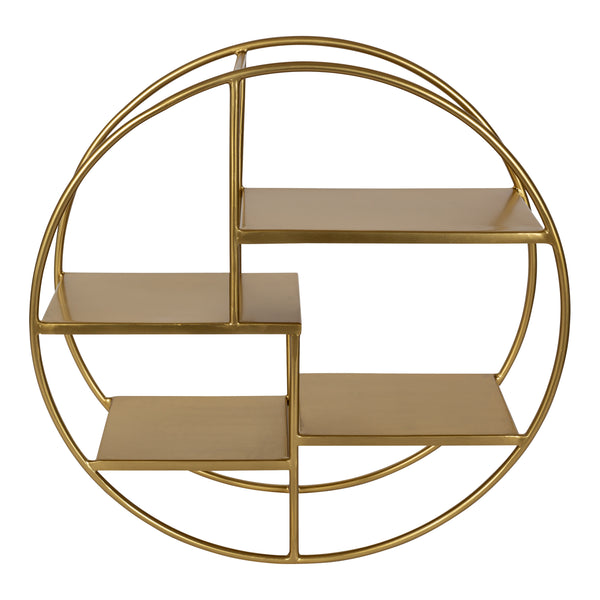 Kate & Laurel Saphira Round Wood Wall Shelf