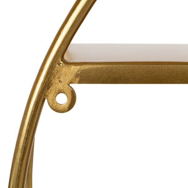 Kate & Laurel Saphira Round Wood Wall Shelf