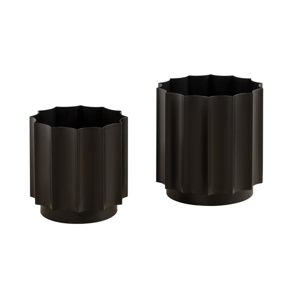 kate & laurel Scalone Metal Planter Set