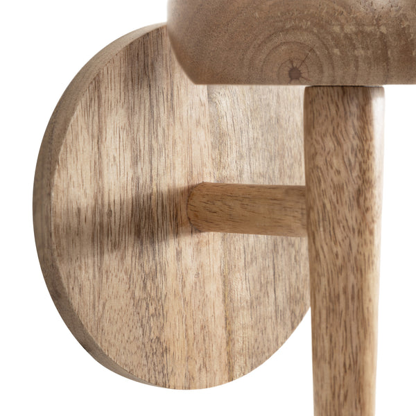 Kate & Laurel Shae Wood And Glass Wall Sconce