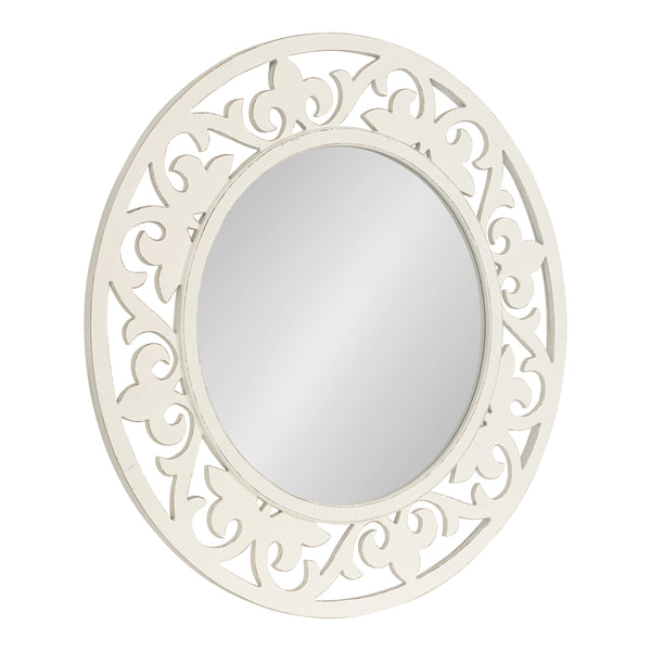kate & laurel Shovali Rustic Round Mirror