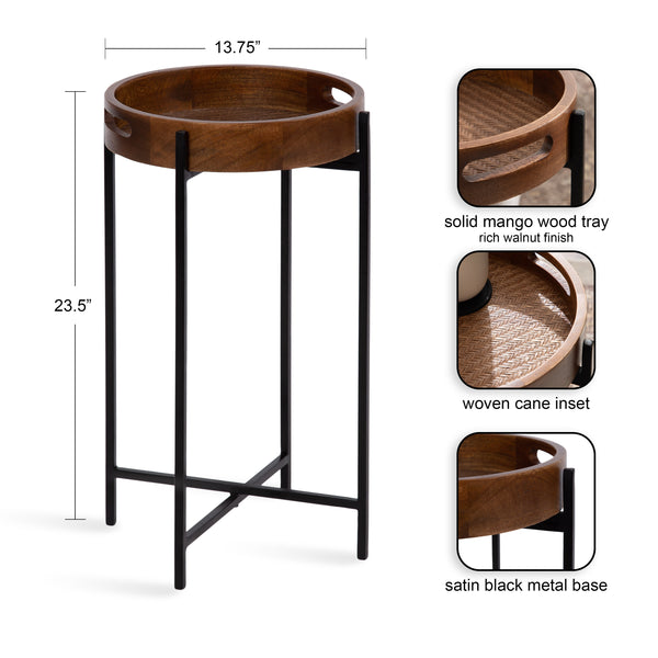 Kate & Laurel Smita Round Tray Table