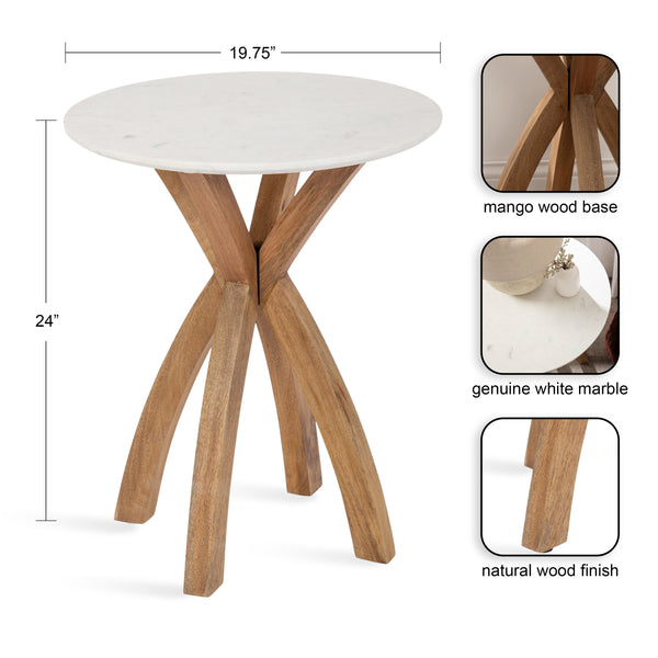 Kate & Laurel Soleyn Round Wood Side Table