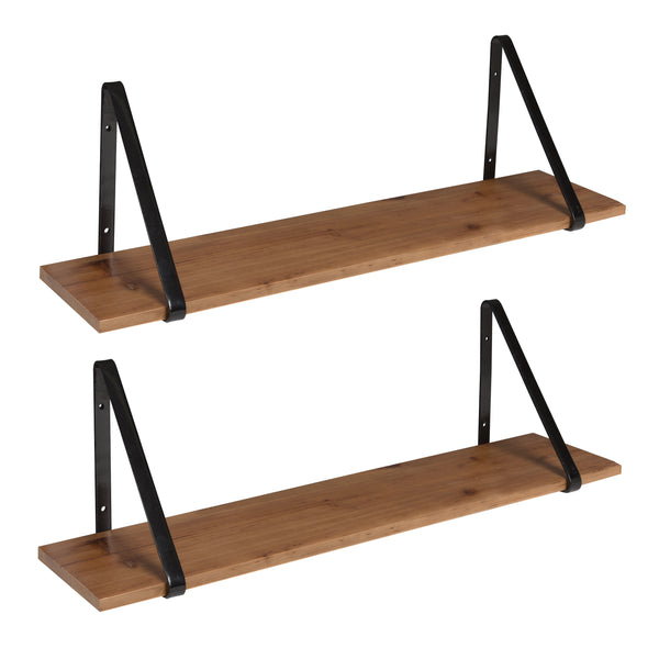 kate & laurel Soloman Wooden Shelves with Brackets