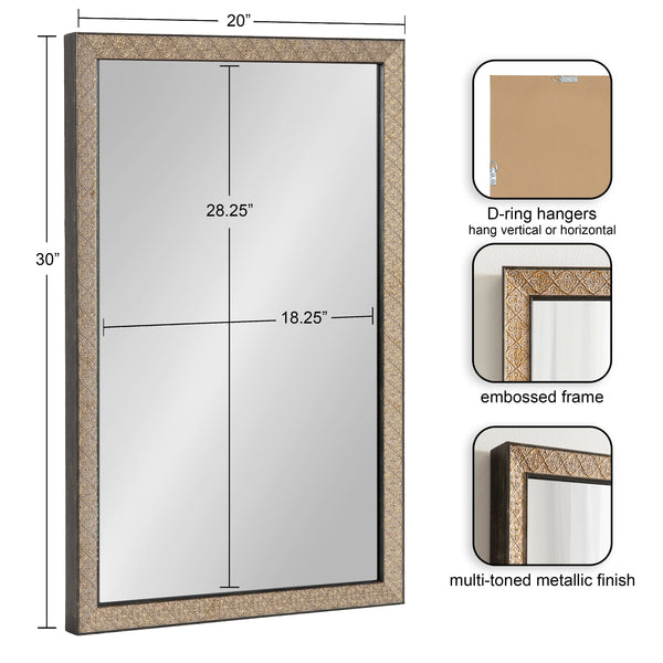 Kate & Laurel Soniva Rectangle Wall Mirror