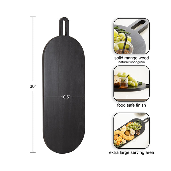 Kate & Laurel Staven Wood Serving Board