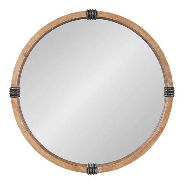 Kate & Laurel Stockport Framed Round Mirror