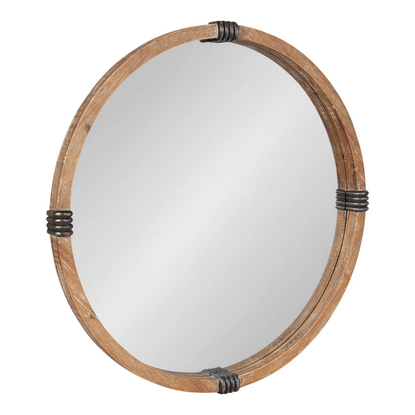kate & laurel Stockport Framed Round Mirror