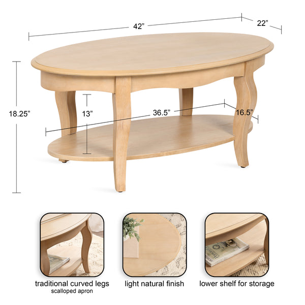 Kate & Laurel Sutherlin Wood Coffee Table