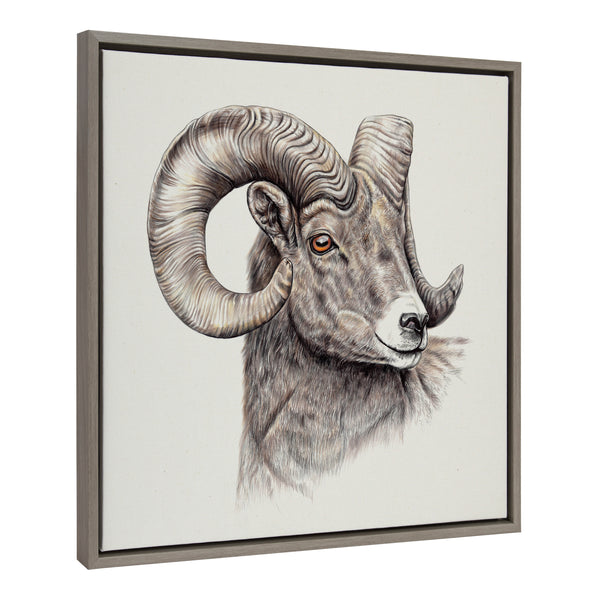 Kate & Laurel Sylvie Ram Framed Canvas By Ron Dunn
