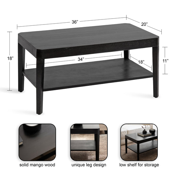 Kate & Laurel Talcott Rectangle Coffee Table