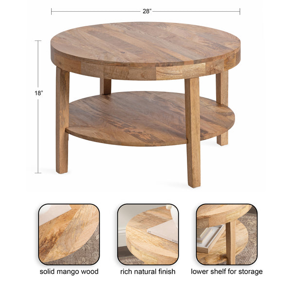 Kate & Laurel Talcott Round Coffee Table