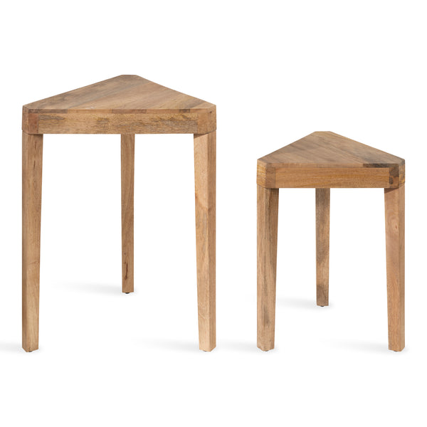Kate & Laurel Talcott Wood Nesting Table Set
