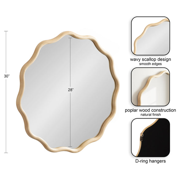 Kate & Laurel Talma Scalloped Wall Mirror