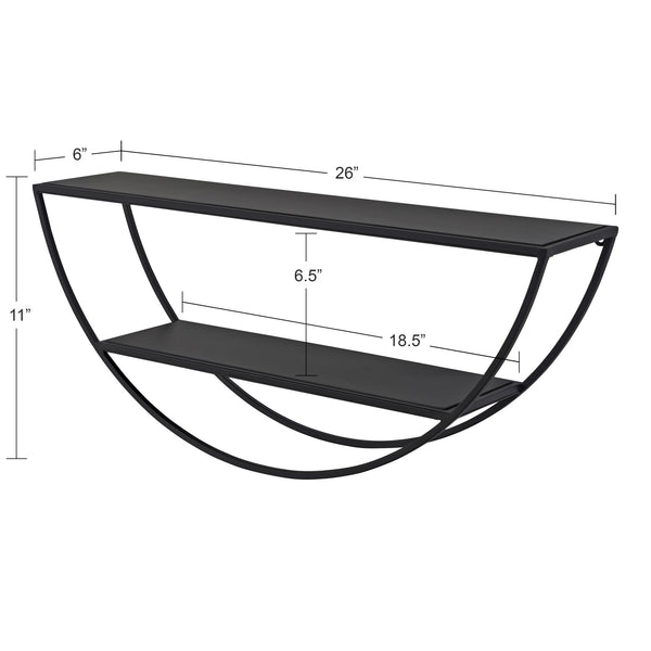 Kate & Laurel Tancill Half Circle Wall Shelf