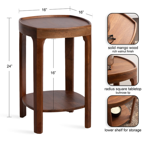 Kate & Laurel Tierney Square Side Table