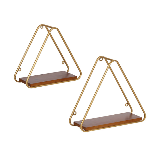 kate & laurel Tilde Triangle Accent Shelf Set