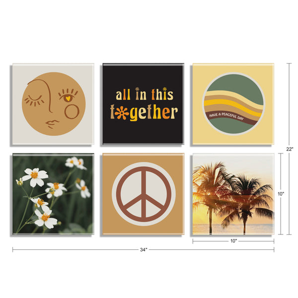 Kate & Laurel Timeless Retro Floating Acrylic Set