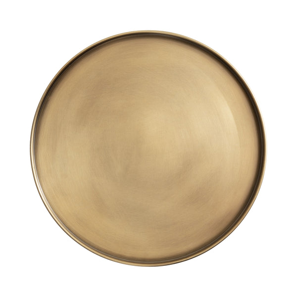 Kate & Laurel Tira Round Metal And Wood Side Table