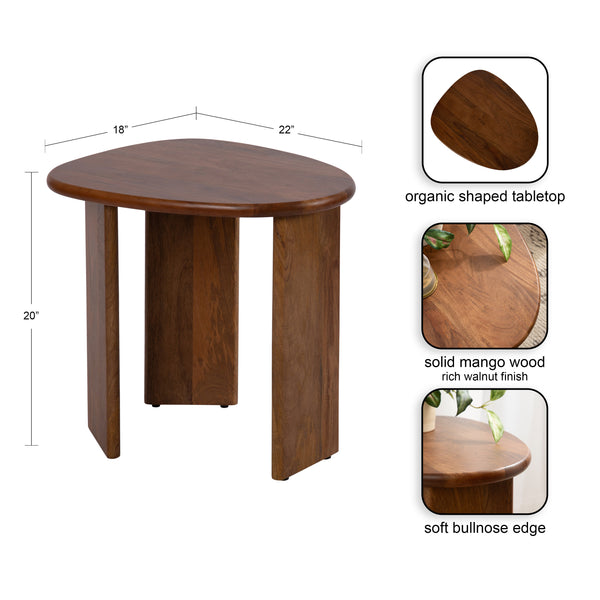 Kate & Laurel Tortola Wood Side Table