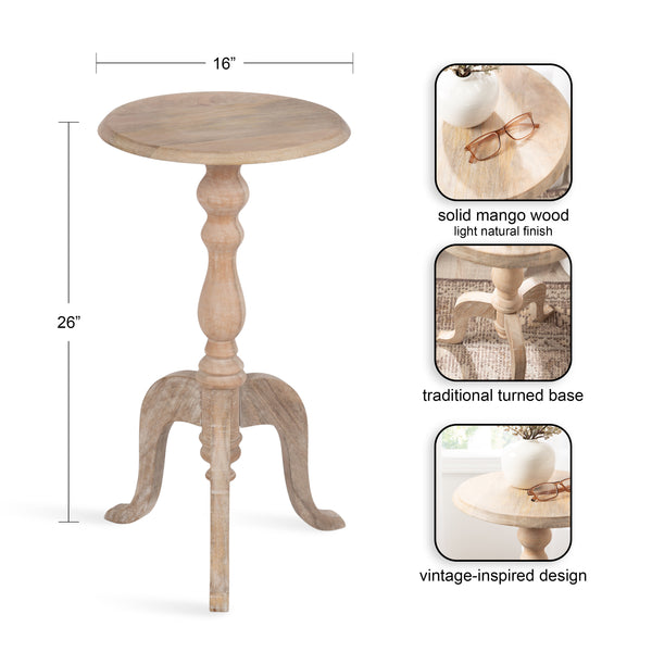 Kate & Laurel Tourneaux Wood Side Table