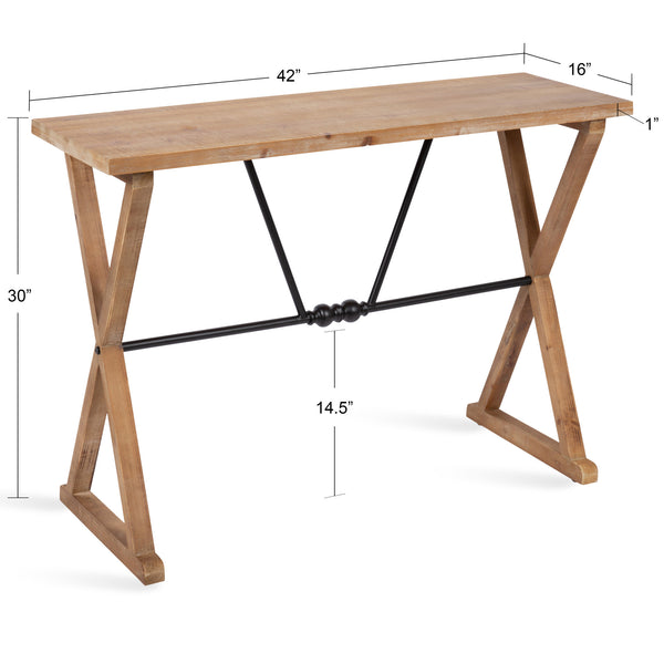 Kate & Laurel Travere Wood And Metal Console Table