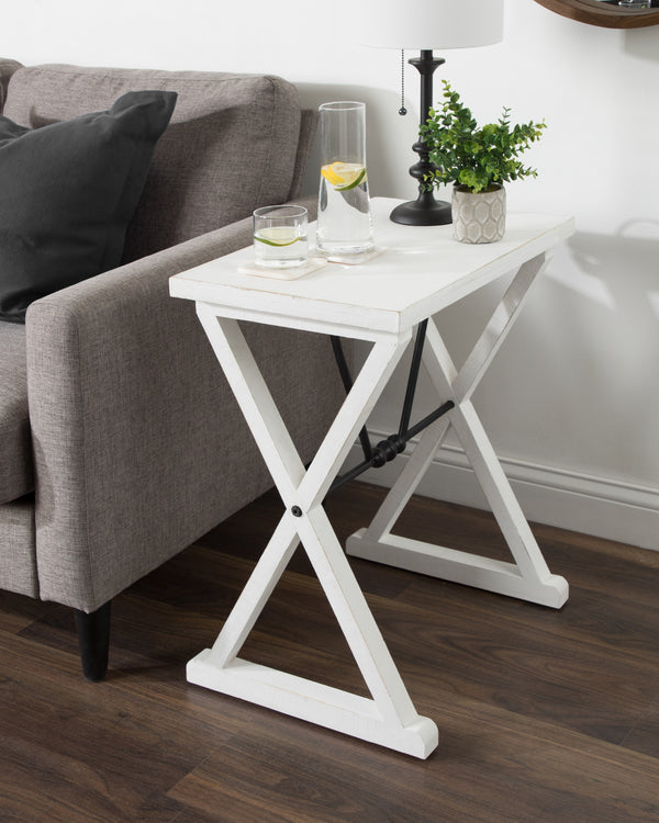 Kate & Laurel Travere Wood And Metal Side Table