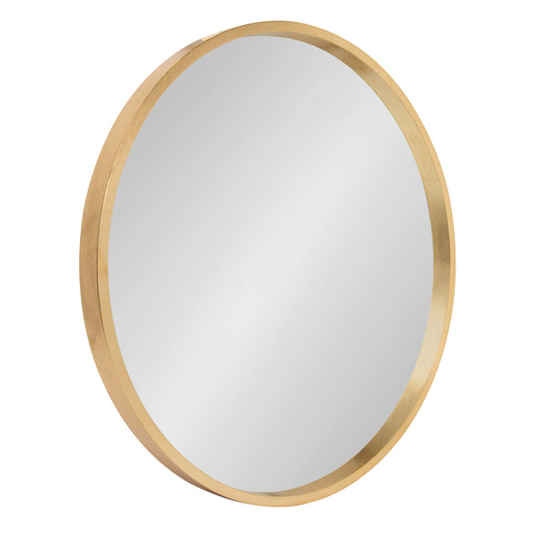 Kate & Laurel Travis Round Wood Accent Wall Mirror